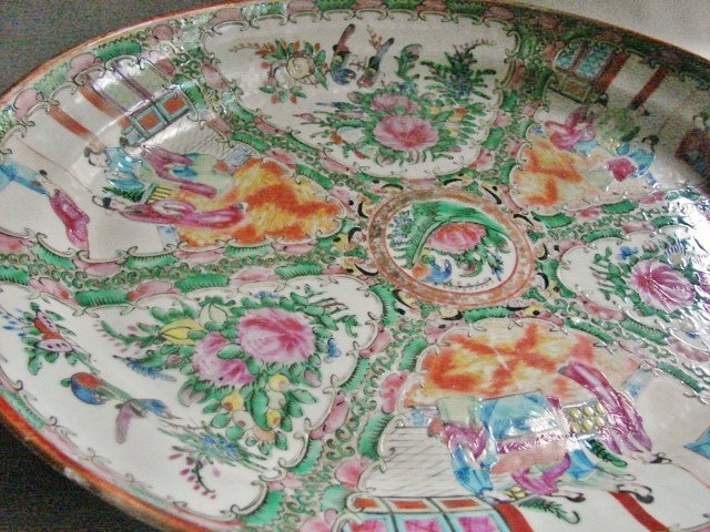 Rose Medallion Platter - 19th Century Export