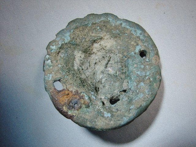 Roman Bronze Lion's Head Roundel/Applique