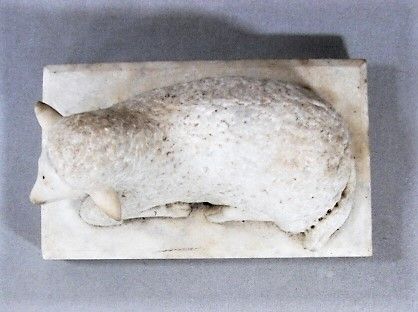 Exceptional Marble Lamb - 19th Century - Good Size and Quality