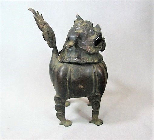 Early Qing Bronze Foo Lion or Dog Censer