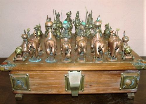 Rare Figural Chess Set - 1970s - M. & A. Nowakowscy -Battle of Vienna