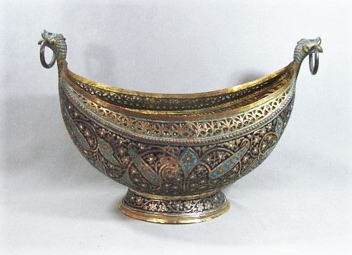 Kashmir Kashkul - Enameled and Gilded - 19th century