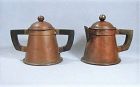 Hector Aguilar Copper Sugar & Creamer - 1940s