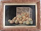 Still Life of Peaches or Plums in Gilded Frame