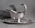 Christofle Malmaison Gravy Boat In Empire Style with Underplate