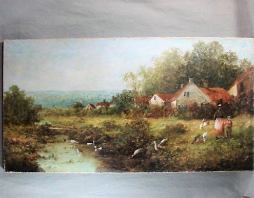 Wesley Webber NE Landscape, Farm by River, ca 1875, 0C