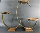 Chase Rare Plant Stand, Brass and Copper, Interlocking Sections, 1933
