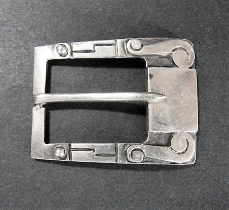 Taxco Sterling Buckle Artist Signed Mid Century Design
