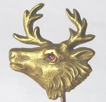 Elk Stickpin – 14kt Gold
