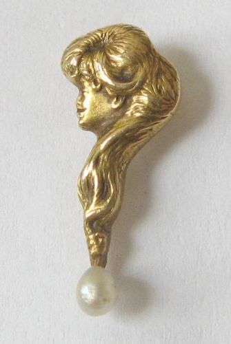 Gibson Girl Pearl 14kt Gold Stick Pin – by ALLING?