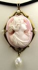 Elegant Lady in Palest Pink Cameo