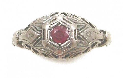 Ruby Ring in Sterling Silver