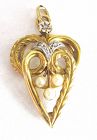 Diamond Pearl 18kt Gold Lavalier - French