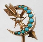 Moon Star Arrow – Stick Pin full of Symbolism