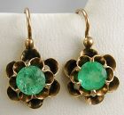 Emerald Earrings in 14kt Rose Gold