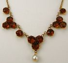 Madeira Citrines in Rose Gold - Necklace