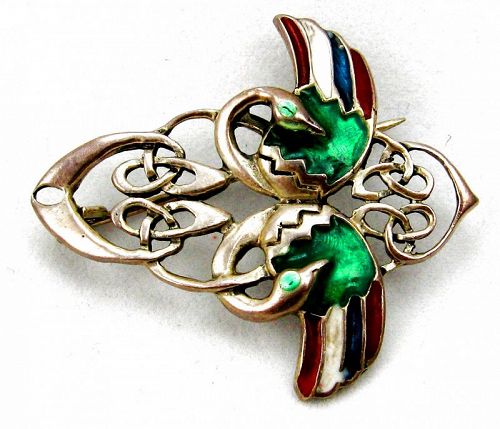 Celtic Interlace Bird Brooch or Pin
