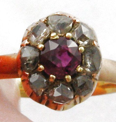 Ruby & Diamond Ring - Georgian or Early Victorian