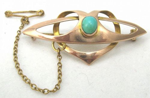 Turquoise in Rose Gold Pin – Interlace
