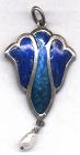 Enamel Lavalier – Double-Sided Enamel – Arts & Crafts Era