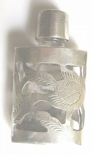 TAXCO Crystal Perfume with Sterling Overlay