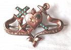 Faith Hope & Charity - Rose Gold-Front Brooch