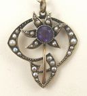 Belle Epoch/Art Nouveau Amethyst Flower Lavalier