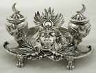 Egyptian Revival Silver Plate Inkwell - WMF