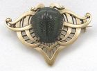 14kt Nouveau/Victorian Scarab Beetle Pin - Egyptian Revival