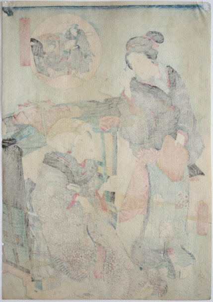 Japanese Edo Woodblock Print Kunisada Chushingura Act 6