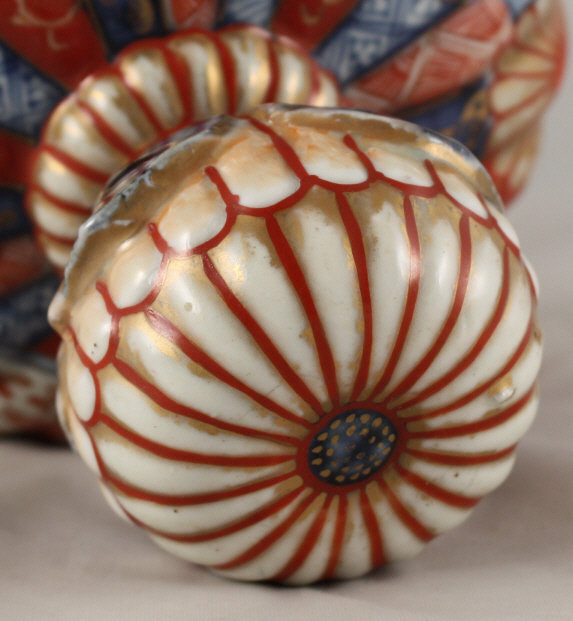 Pair Large Japanese Meiji Imari Porcelain Lidded Jars