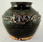 Chinese Jin Dynasty Henan Temmoku Glazed Stoneware Jar