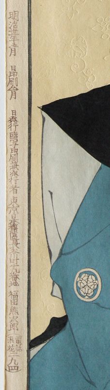 Japanese Meiji Actor Woodblock Print Kunichika 100 Roles of Danjuro