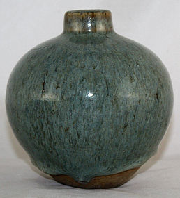 Chinese Qing Guangxu Shiwan Jun Junyao Glaze Stoneware Bud Vase