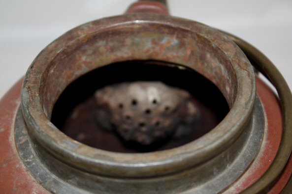 Chinese Republic Yixing Zisha Pottery &amp; Pewter Teapot