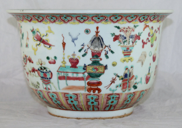 Chinese Qing Guangxu Famille Rose Porcelain Jardiniere Planter