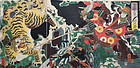 Japanese Edo Woodblock Print Composite Album 33 Triptychs Kuniyoshi