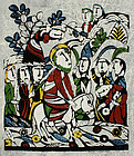 Japanese Kappa-ban Stencil Print Sadao Watanabe Entry into Jerusalem