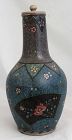 Japanese Meiji Totai Shippo Cloisonne Kinkozan Satsuma Bottle Vase