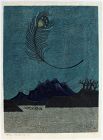 Extra Large Ltd. Ed. Japanese Woodblock Print Yoshio Kanamori Feather