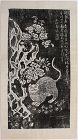 Chinese Qing Republic Stone Relief Ink Rubbing Cat After Jiang Tingxi