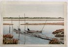 Ishiwata Koitsu Rare 1st Edition Japanese Woodblock Print Fishing Boat