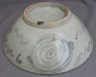 9.5" Dia. Chinese Qing Porcelain Crackle Glaze Fujian Kiln Minyao Bowl