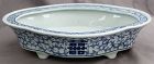 Chinese Qing Straits Blue White Porcelain Narcissus Dish Bulb Bowl