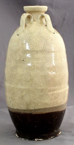 Large Chinese Jin to Yuan Dynasty Cizhou Stoneware Wine Bottle Vase