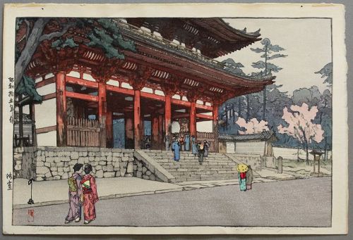 Hiroshi Yoshida Japanese Woodblock Print Omuro Post-War Edition