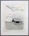 Tanaka Ryohei Limited Edition Etching Winter Morning 1975 Pencil Sig.