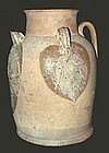 Chinese Tang Changsha Stoneware Ewer Relief Leaves