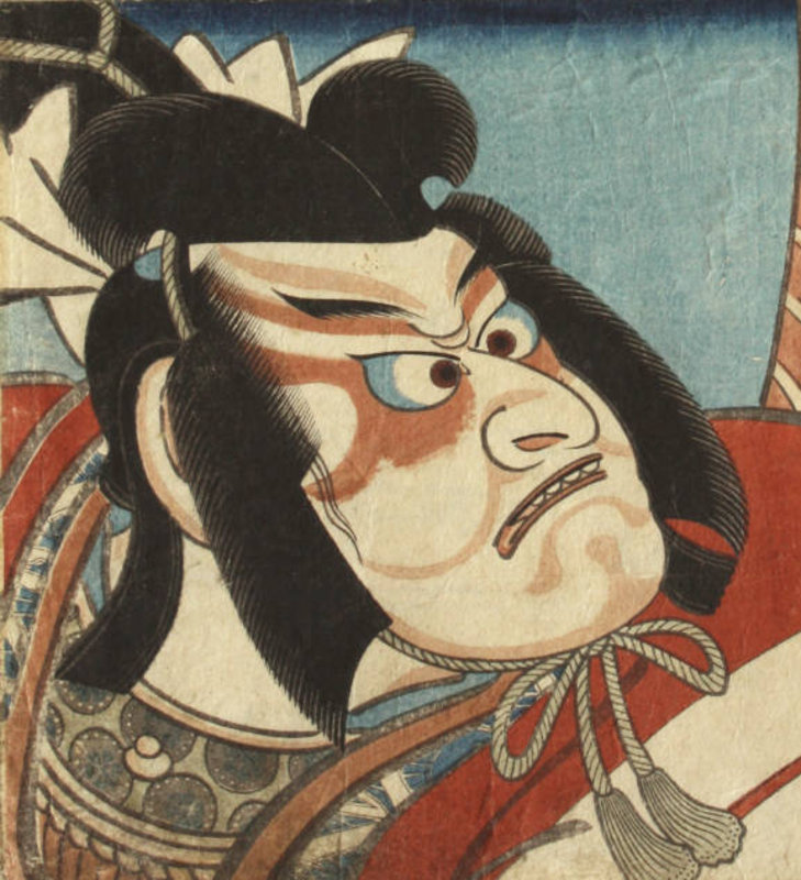 Japanese Edo Woodblock Print Kunisada Kiyomitsu Actors