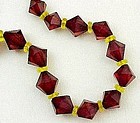Unusual 30" Strand of Red and Yellow Beads
